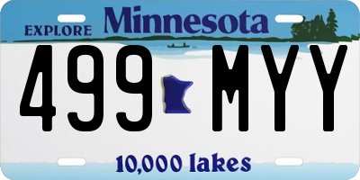 MN license plate 499MYY
