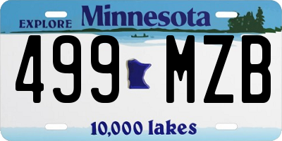 MN license plate 499MZB