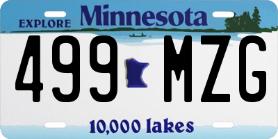 MN license plate 499MZG
