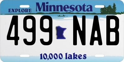 MN license plate 499NAB