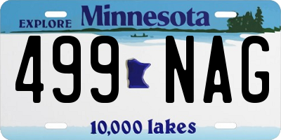 MN license plate 499NAG