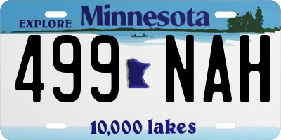 MN license plate 499NAH