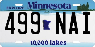 MN license plate 499NAI