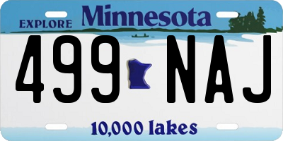 MN license plate 499NAJ