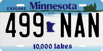 MN license plate 499NAN