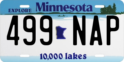 MN license plate 499NAP