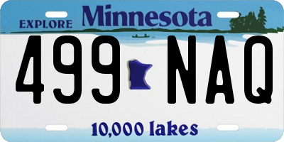 MN license plate 499NAQ
