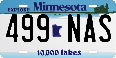 MN license plate 499NAS