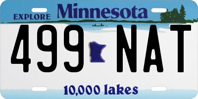 MN license plate 499NAT