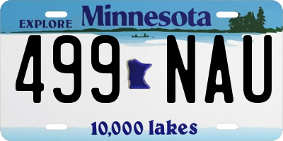 MN license plate 499NAU