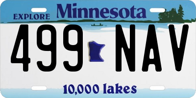 MN license plate 499NAV