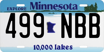MN license plate 499NBB