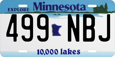 MN license plate 499NBJ