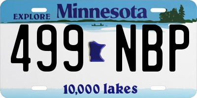 MN license plate 499NBP