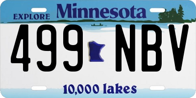 MN license plate 499NBV