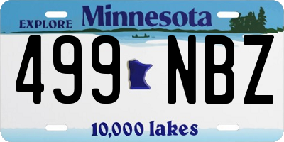 MN license plate 499NBZ