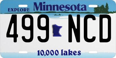 MN license plate 499NCD
