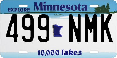 MN license plate 499NMK