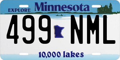 MN license plate 499NML