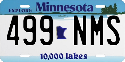 MN license plate 499NMS