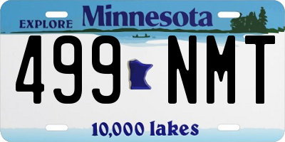 MN license plate 499NMT