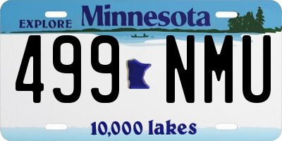 MN license plate 499NMU