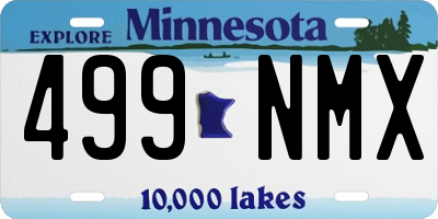 MN license plate 499NMX