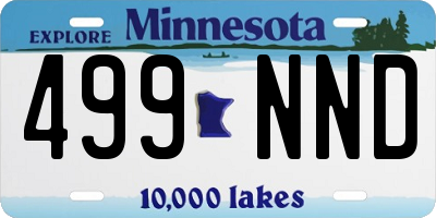 MN license plate 499NND
