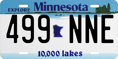 MN license plate 499NNE
