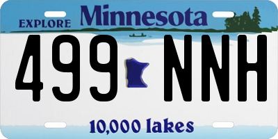 MN license plate 499NNH