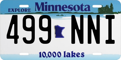 MN license plate 499NNI