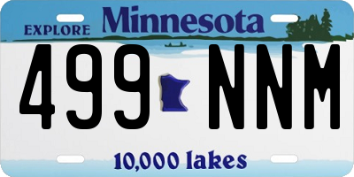 MN license plate 499NNM