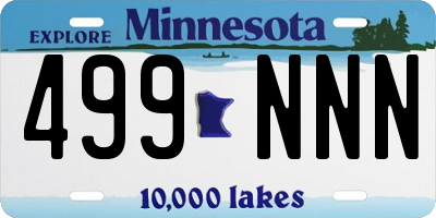 MN license plate 499NNN