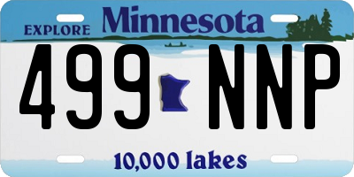 MN license plate 499NNP