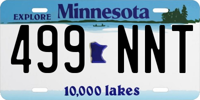 MN license plate 499NNT