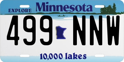 MN license plate 499NNW