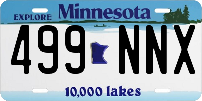 MN license plate 499NNX