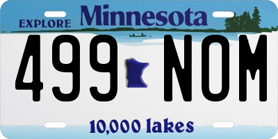 MN license plate 499NOM
