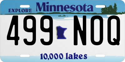 MN license plate 499NOQ
