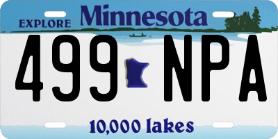 MN license plate 499NPA