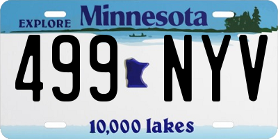 MN license plate 499NYV