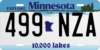 MN license plate 499NZA