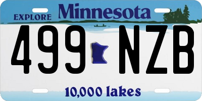 MN license plate 499NZB