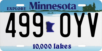 MN license plate 499OYV