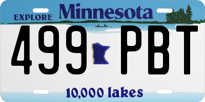 MN license plate 499PBT
