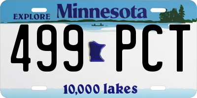 MN license plate 499PCT