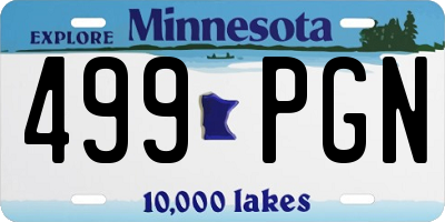 MN license plate 499PGN