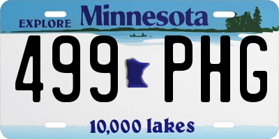 MN license plate 499PHG
