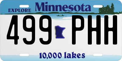 MN license plate 499PHH