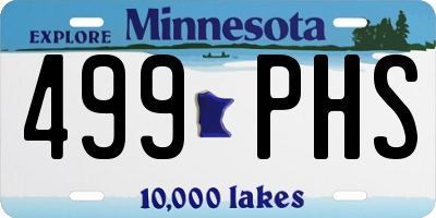 MN license plate 499PHS